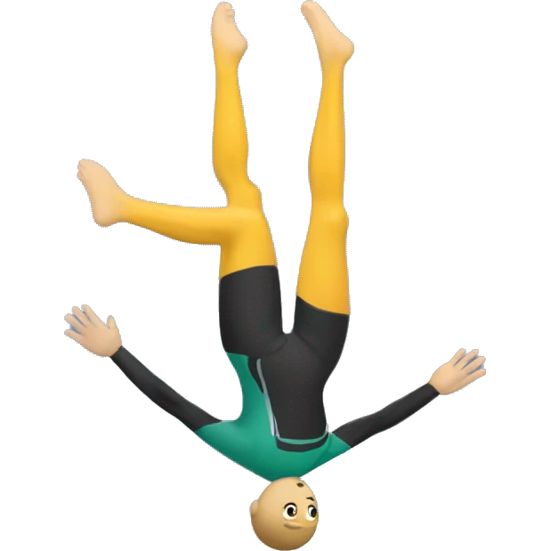 A springboard diver in a pike position  emoji