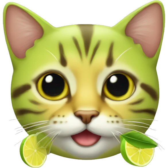 Gatito con disfraz de limón  emoji