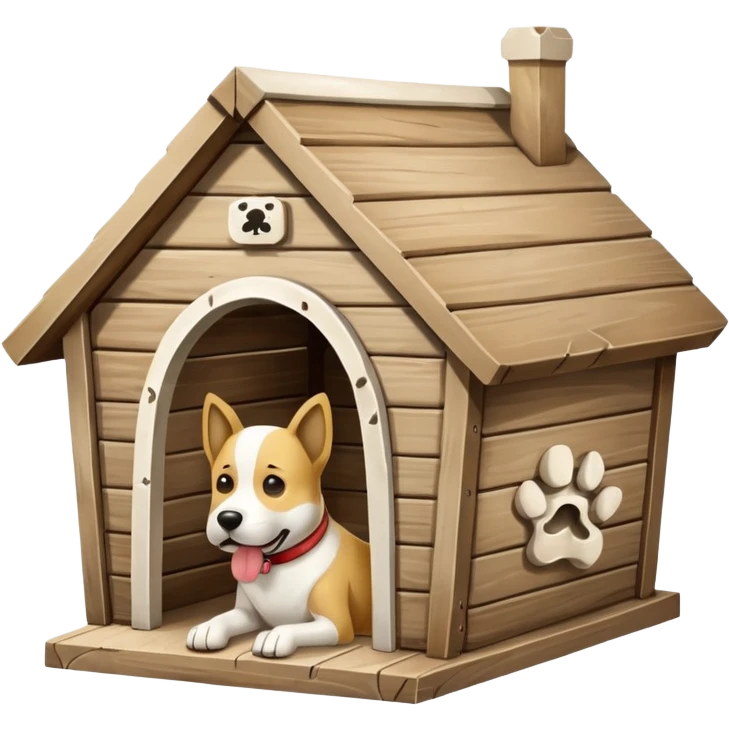 Doghouse with bone sign emoji