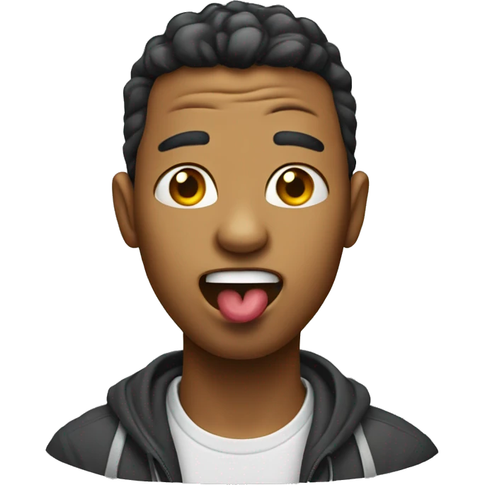 person with a tongue sticking out emoji