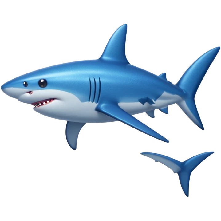 glitter azul-marinho tubarão emoji