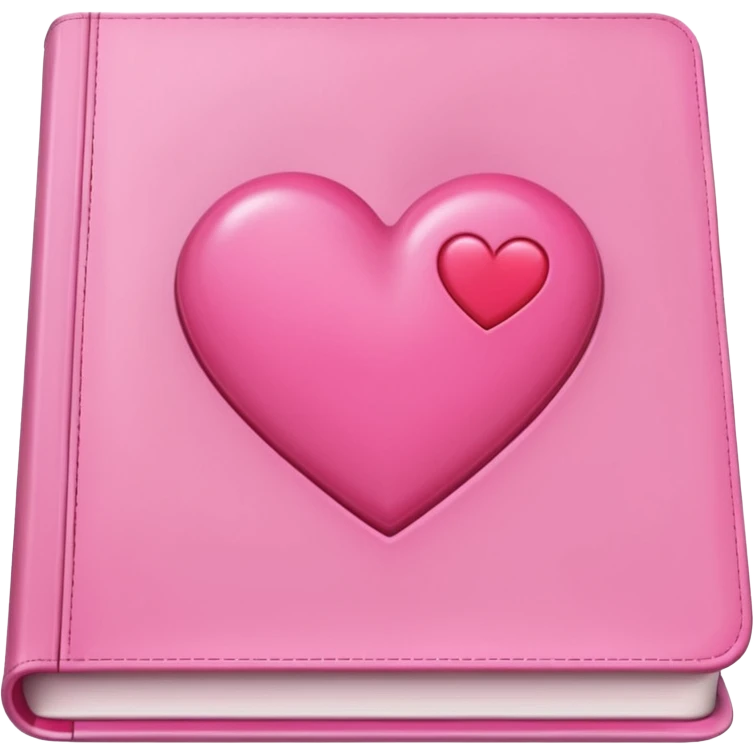 pink book with pink heart emoji