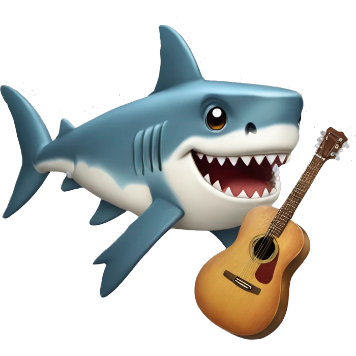 Shark w gituar  emoji