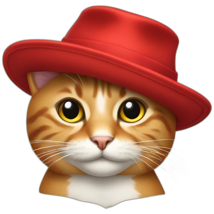 Cat in red hat emoji