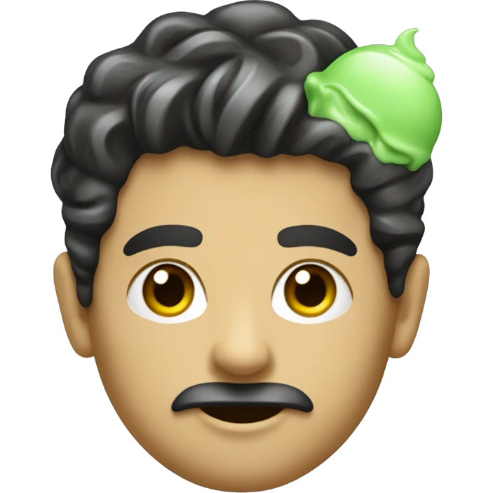 Benjamin nethanyahu with green ice cream emoji