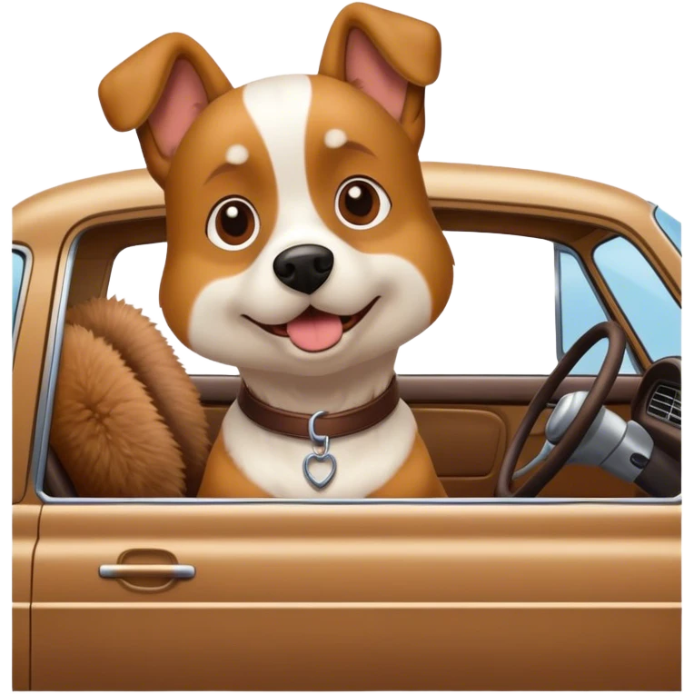 Dog in a car emoji