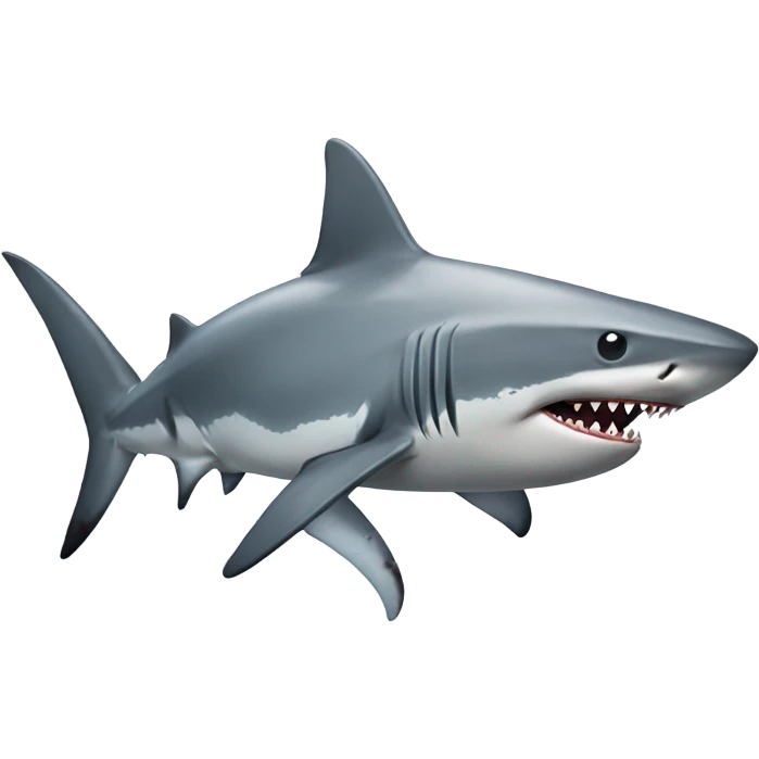 Shark with a laser gun on its head emoji