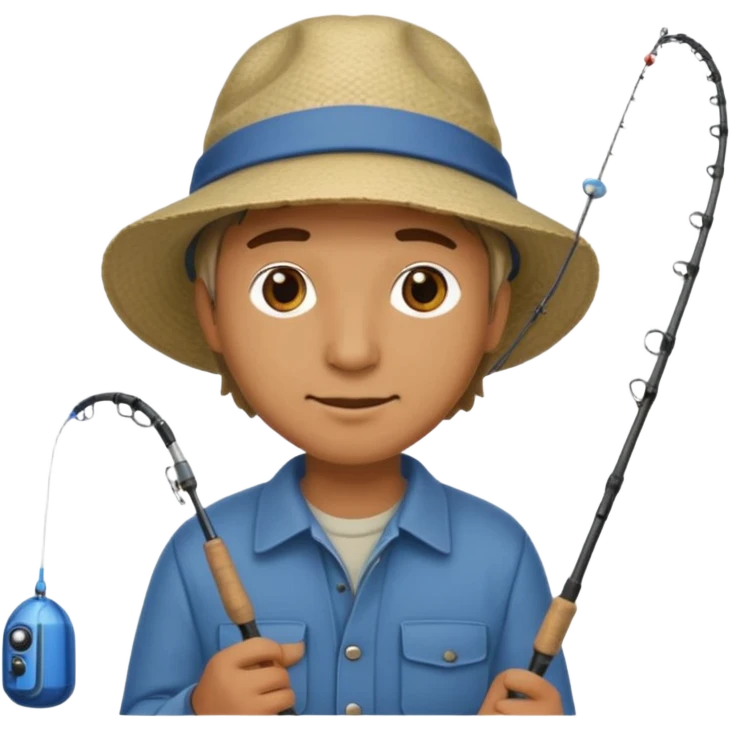 a man with a fishing rod emoji