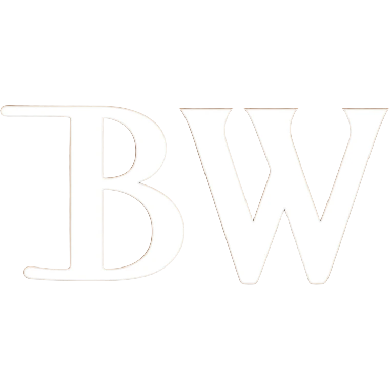 The letters BW, in a Medieval font emoji