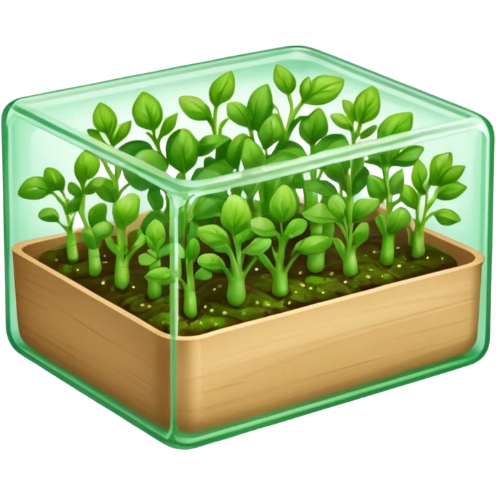 aromatic sprouts in a flat transparent box emoji
