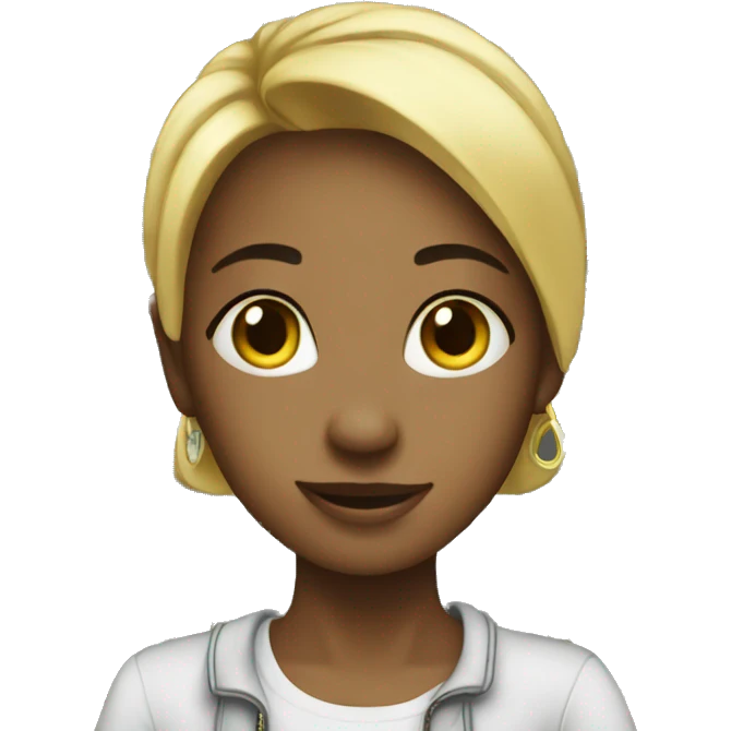 Girl loves money emoji