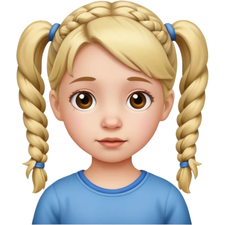 Little girl with pigtails emoji