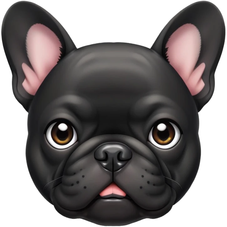 french bully in black  emoji