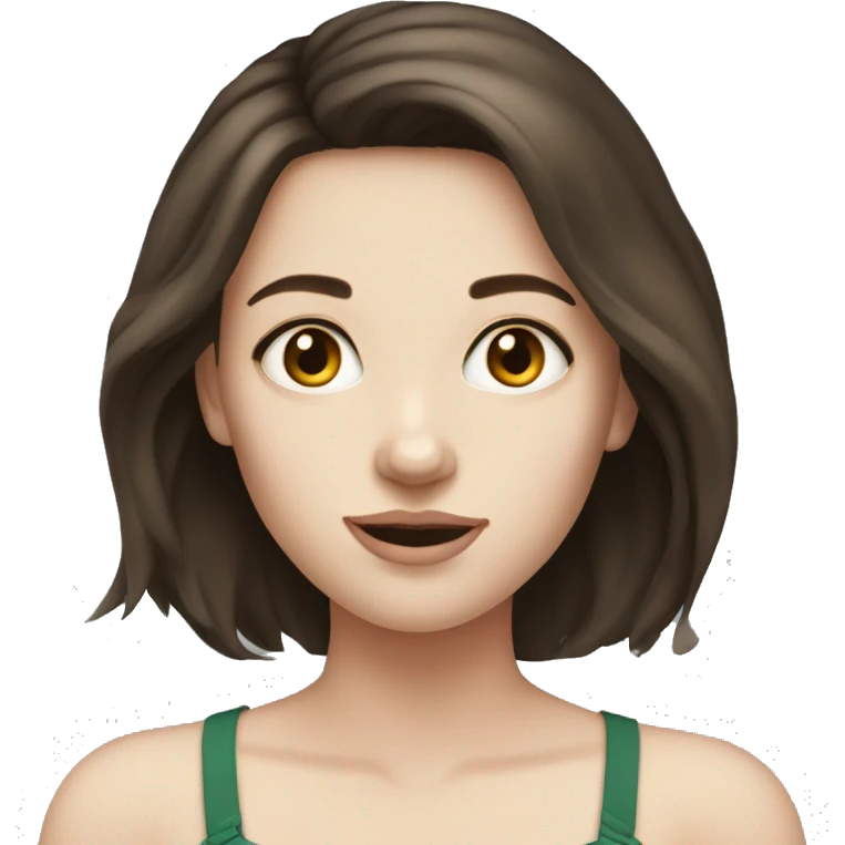 Brunette girl pale skin  emoji