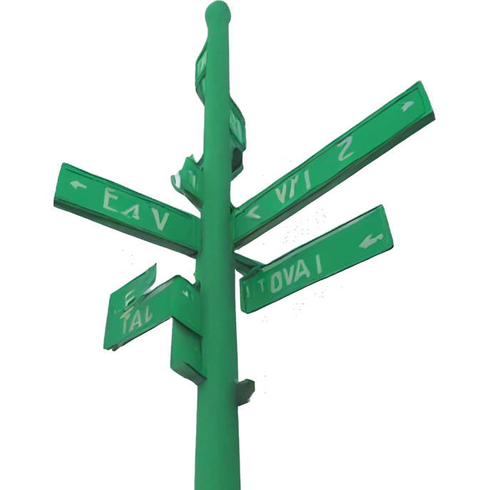 CROSS street sign emoji