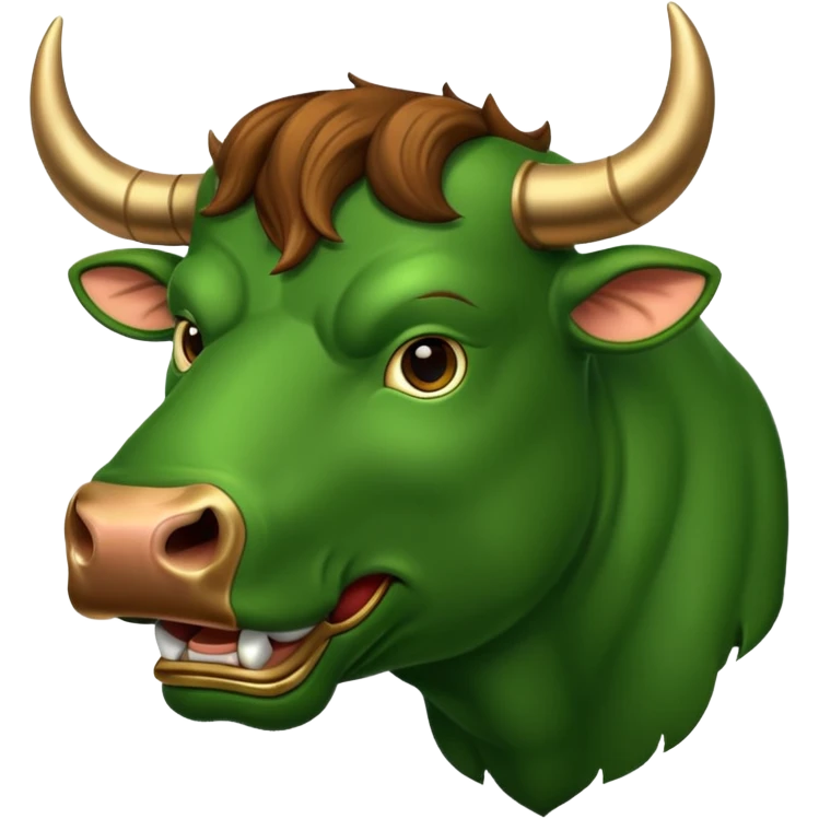 Green bull emoji