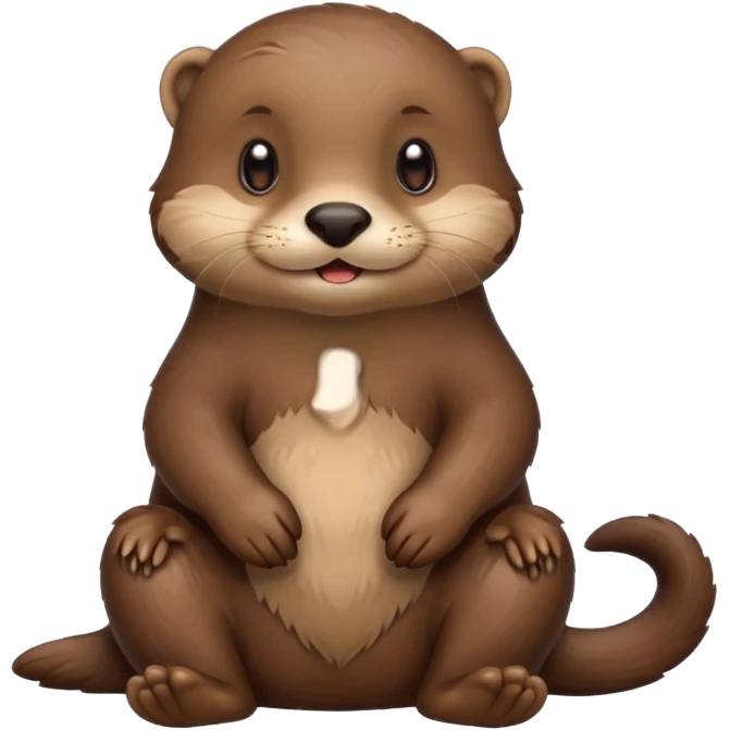 Cute otter sitting down emoji