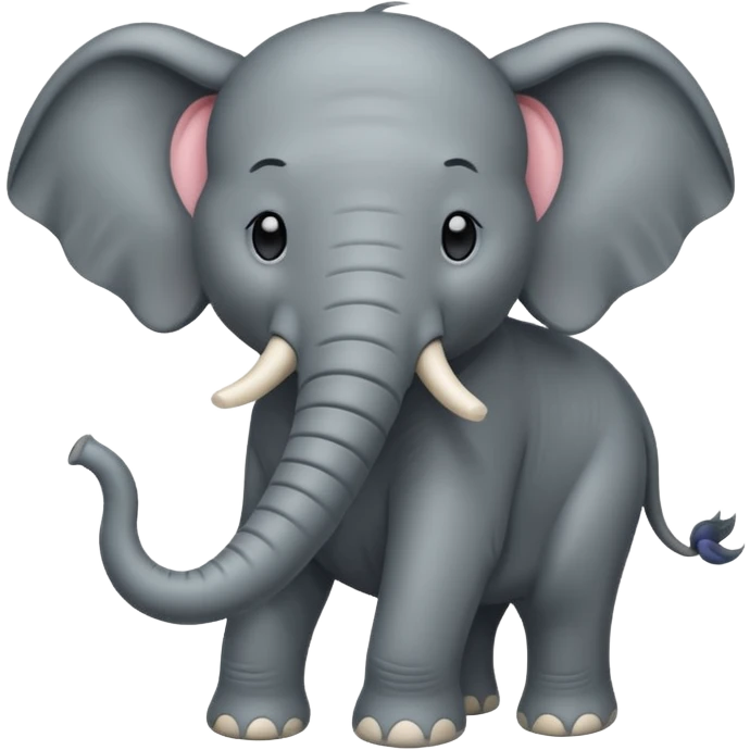  long haired elephant emoji