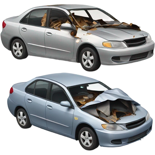 Crashed car emoji