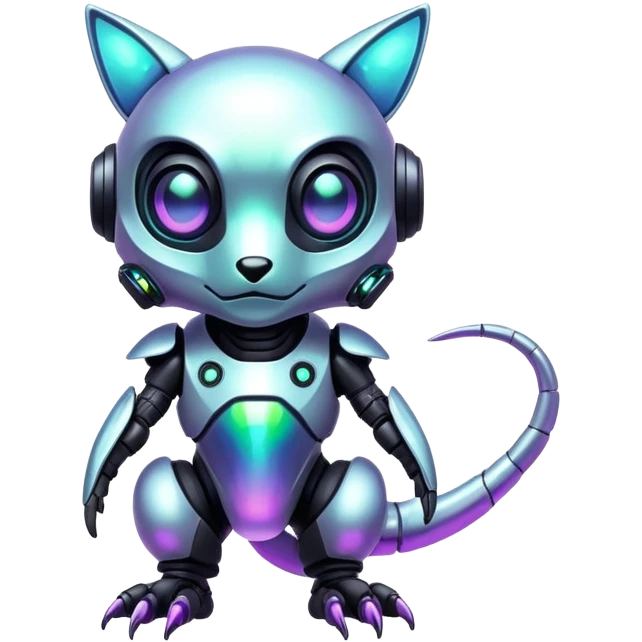 Cyberpunk complex iridescent aesthetic-scenery-Fakémon-creature emoji