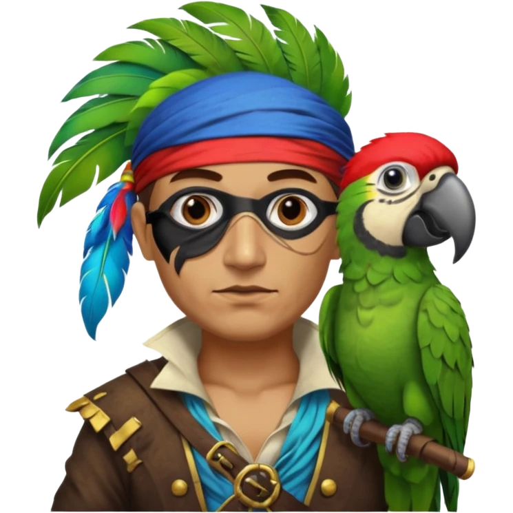 pirate and parrot emoji