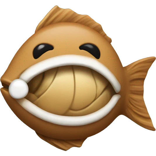 create emoji combining a nut and a fish as a single element emoji