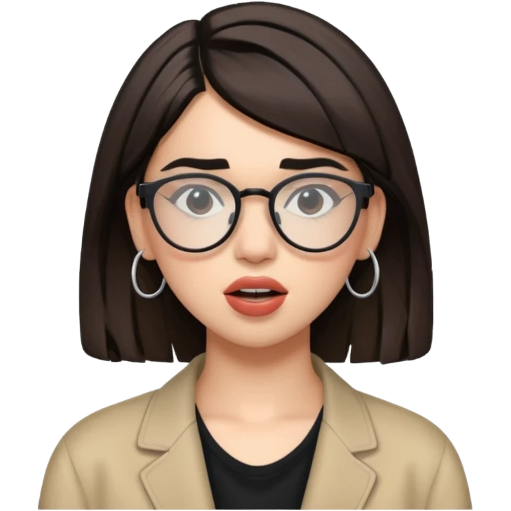 dua lipa with glasses singing emoji