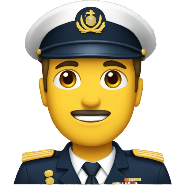 Militar navy saludando emoji