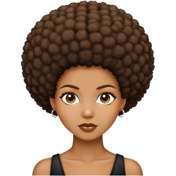 Black woman with pixie afro emoji