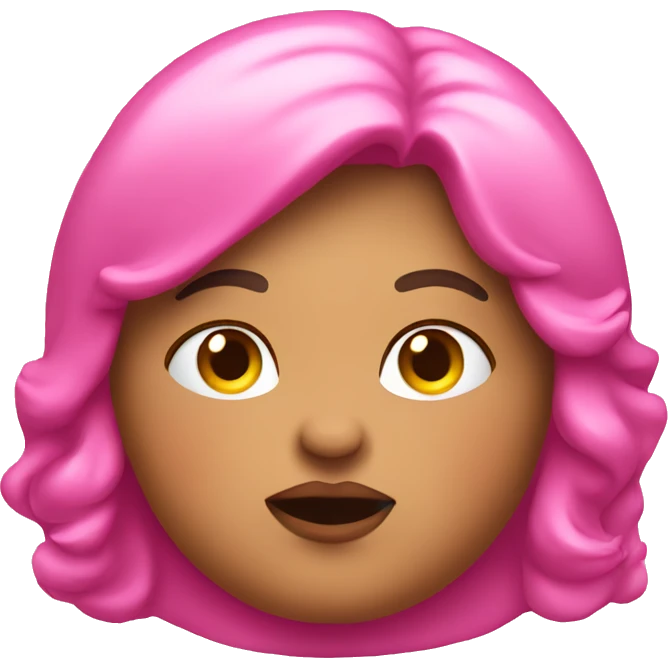 fat girl on pink phone emoji