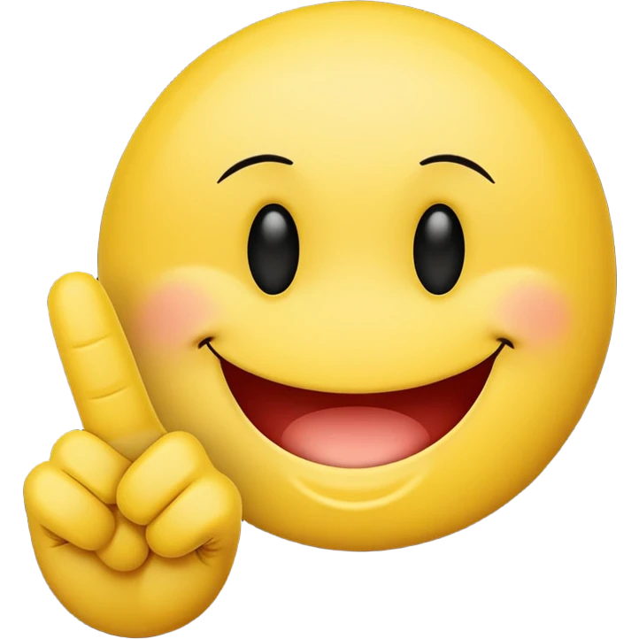 Smiley face showing middle finger emoji