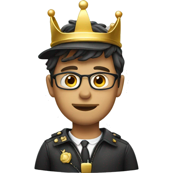 investigator wearing gold crown emoji