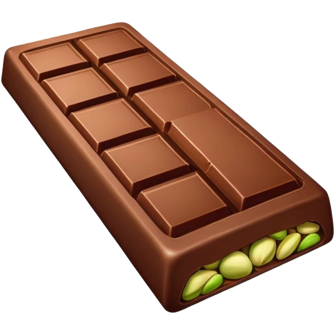 chocolate bar with pistachio filling emoji