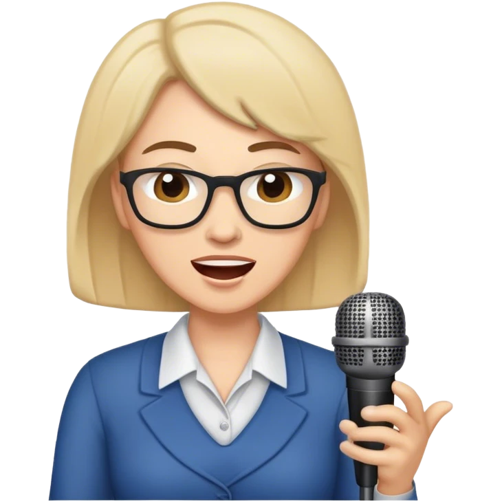 a teacher singing emoji