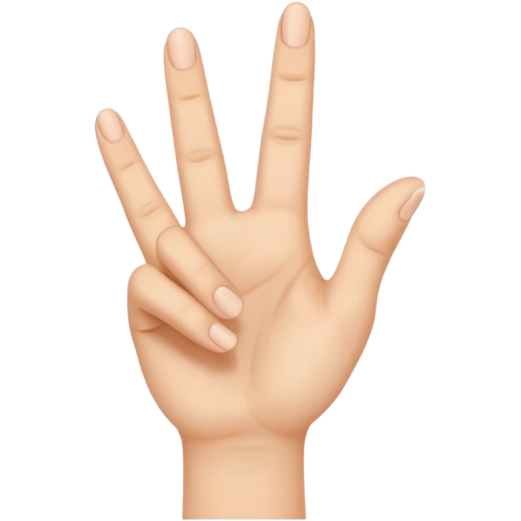 A hand that raises its first three fingers  emoji
