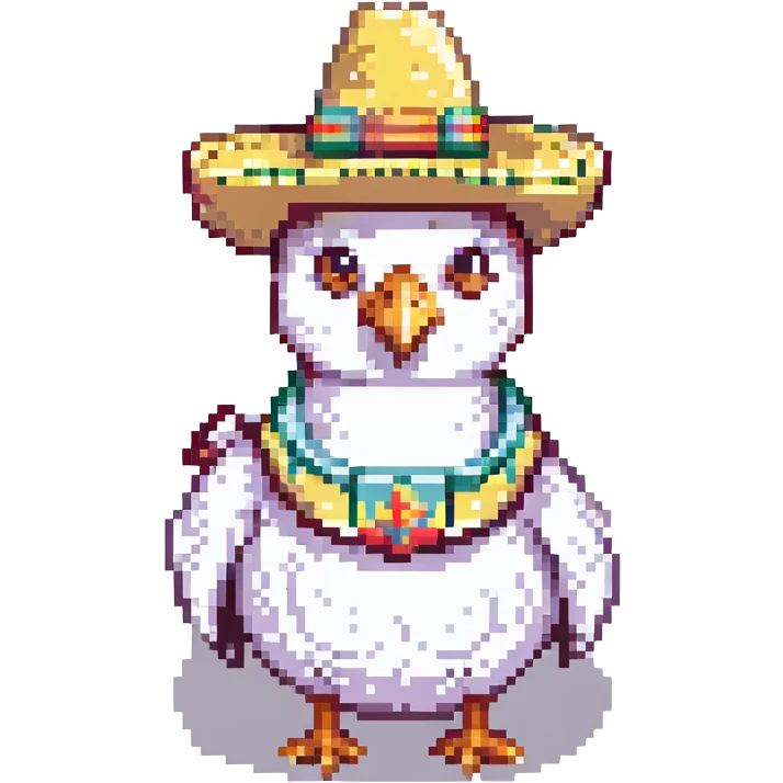 chicken wearing a sombrero emoji