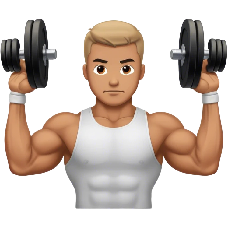 man weighted wrist curl emoji