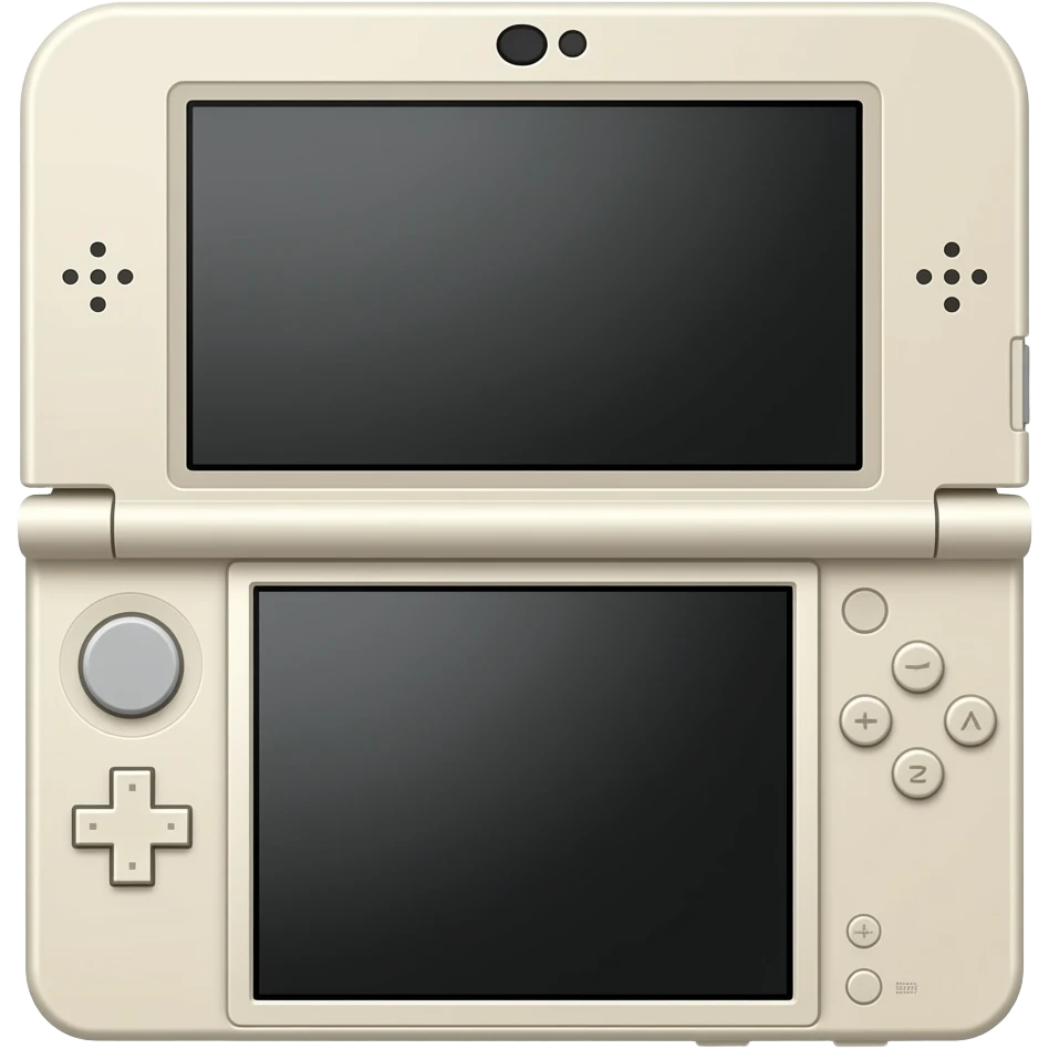 console nintendo 3DS beige little in 3D vision emoji