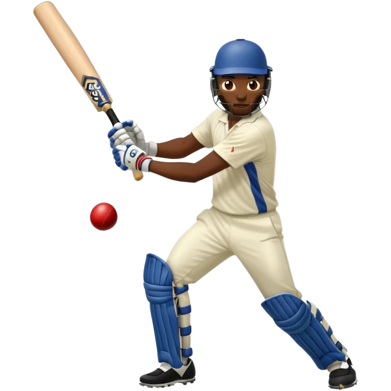 cricket game, batsman hitting ball emoji