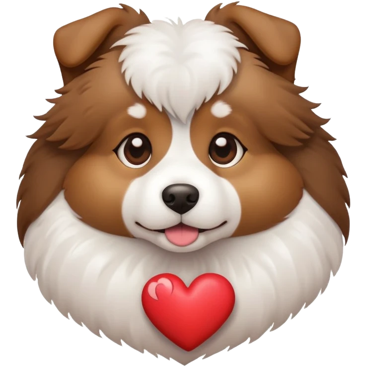 Dog with heart emoji