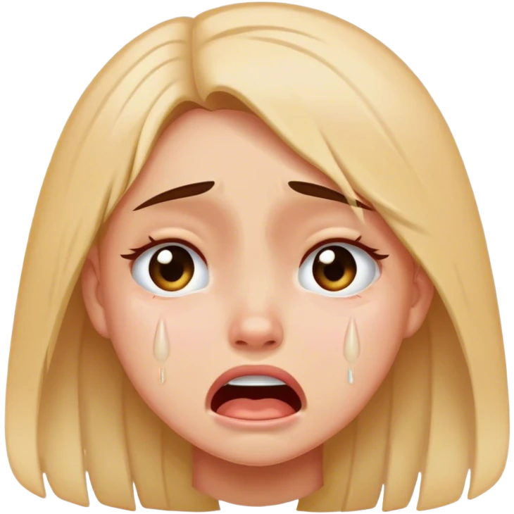 A girl crying emoji