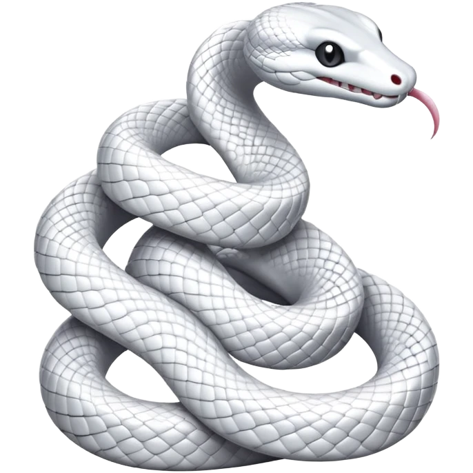 two white snakes  emoji