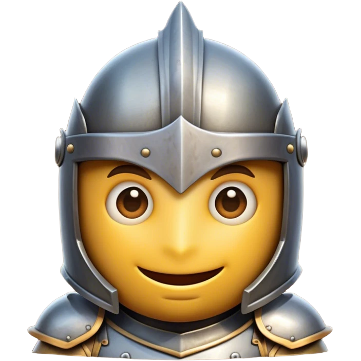 Clash of Clans aesthetic Comical Knight Portrait Emoji, Head tilted dramatically with an exaggerated, fun expression and wide, comically expressive eyes behind a quirky open helm, featuring a sturdy, cartoonish armored build with playful detailing and natural skin tone, Simplified yet hilariously expressive features, highly detailed, glowing with a slightly sassy metallic glow, high shine, dramatic yet playful, stylized with an air of cheeky medieval mischief, soft glowing outline, capturing the essence of a meme-worthy knight who brings lighthearted fun to epic battles! emoji