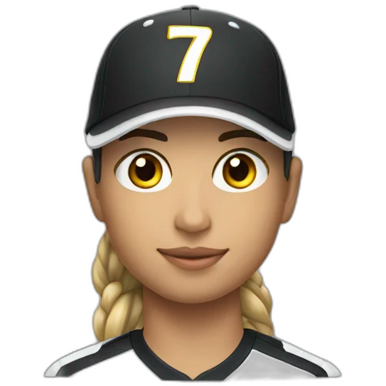 Emoji Girl with CR7 Cap emoji
