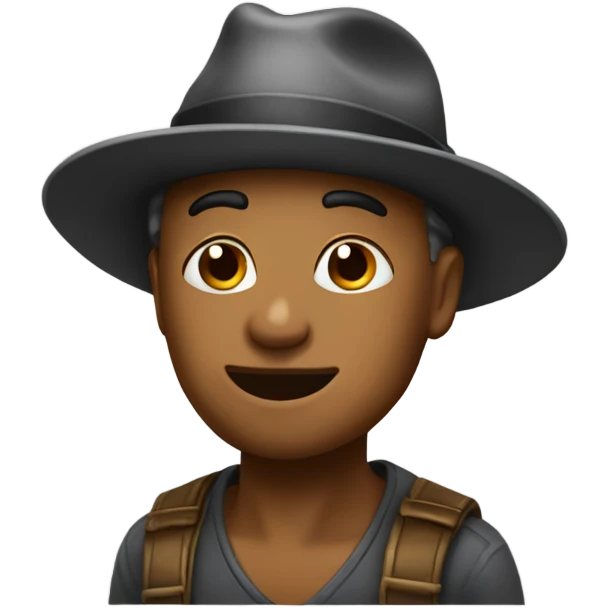 my pleasute with hat emoji