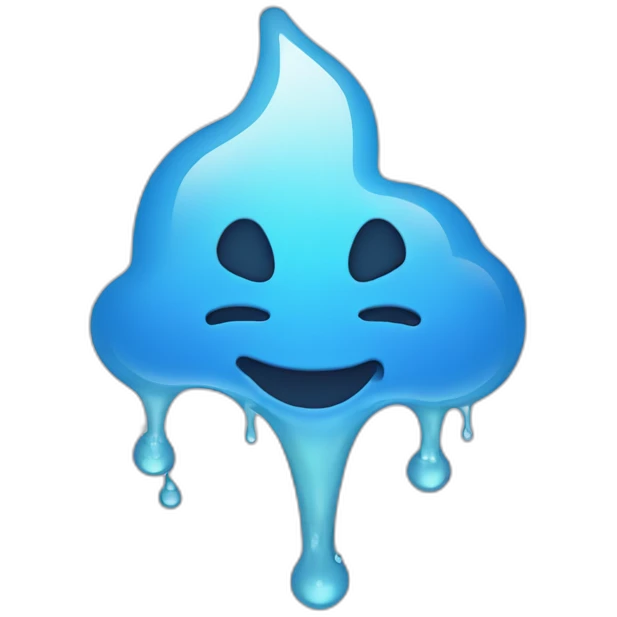 smiling face melting into liquid emoji