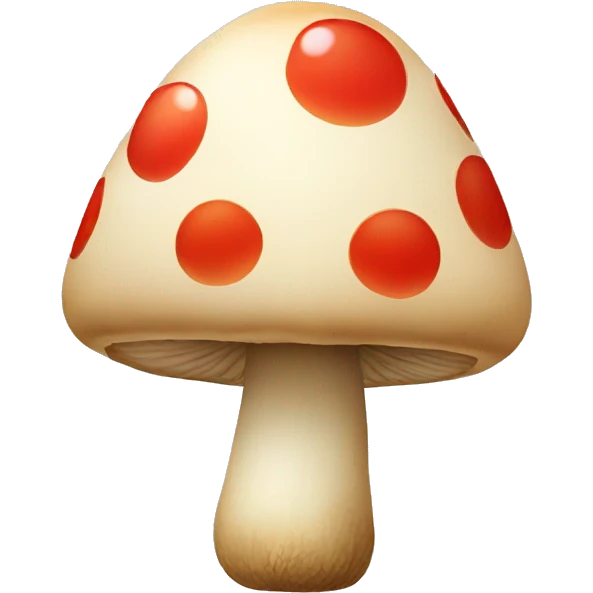 mushroom with a kiss face emoji