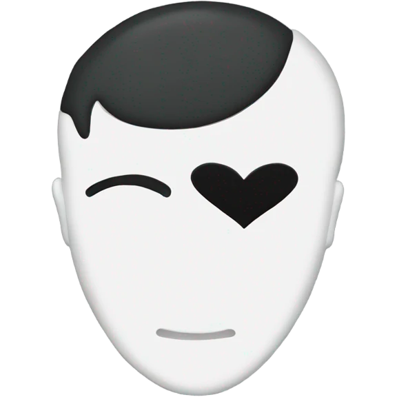 A black heart with the name Desmond inside of it with white letters  emoji