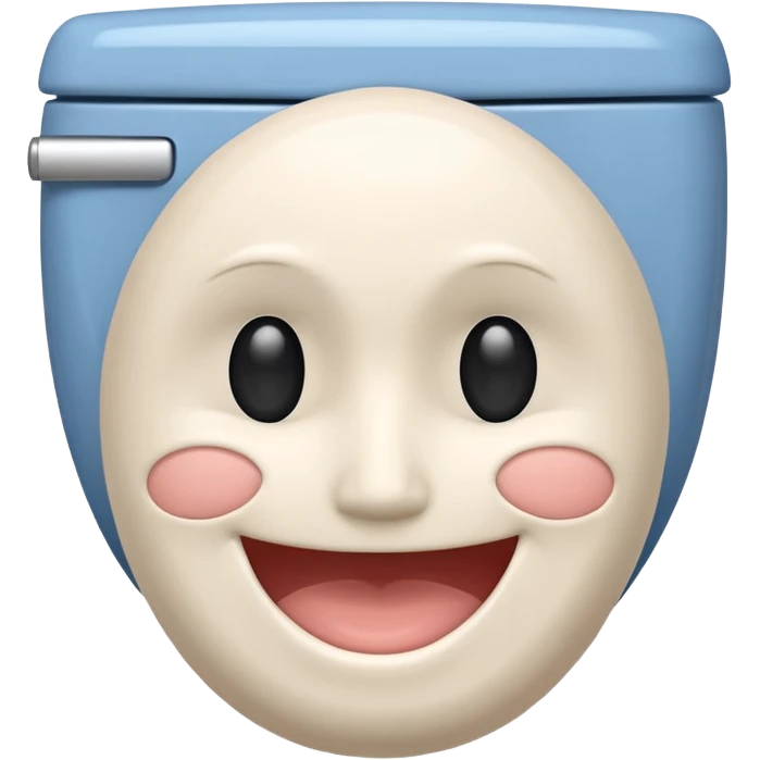  A toilet with a smiling head inside it emoji