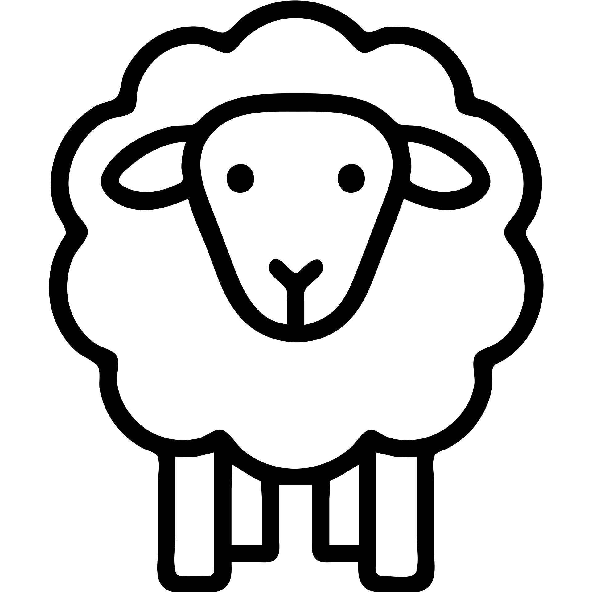 simple sheep icon, minimalist and bold, clean black outlines, no fill, modern icon style emoji